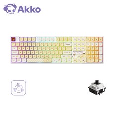 Akko 악코 5108B Plus 산리오 폼폼푸린 기계식 RGB 백라이트 핫스왑 키보드 블루투스/2.4G/Type-C유선 3모드 연결 MOA프로파일 피아노 프로 스위치