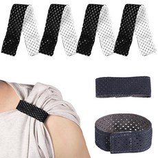 TOYMIS 6피스 저지 슬리브 타이 통기성 소프트볼 밴드 스포츠 축구 스트랩 후크 및 루프 패스너 포함 셔츠 액세서리 블랙 블랙. 177854, 1개