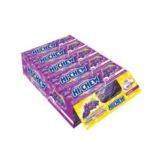 하이츄 스틱 포도 49.9g 15개 팩 HI-CHEW Grape Sticks 15-Pack Unique Fun Soft & Chewy Taffy Candy 1.76oz, N/A, 1개, 49g