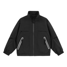 撞色立領工裝夾克 秋冬新款女士潮流美式棒球外套