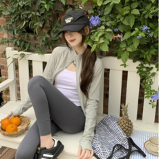 스멜모리 여성 포퍼먼스 메쉬 자외선차단 쿨링 집업 자켓