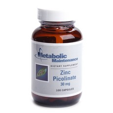 METABOLIC MAINTENANCE 吡啶甲酸鋅 30毫克 膠囊, 基本, 1個, 100膠囊