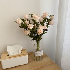 복고 프랑스식 낭만 모방 장미꽃 다섯 마리 가짜 꽃 장식품 전원풍 소녀 마음 사진 촬영 도구, 28 패키지 우편, 1개