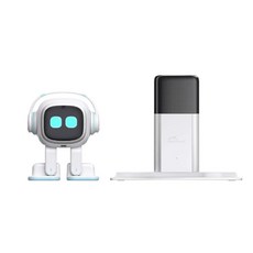 EMO AI 로봇 데스크탑 펫 지능형 의사소통 스마트 음성 애완 인공지능 동물, D. 화이트-자동충전모델
