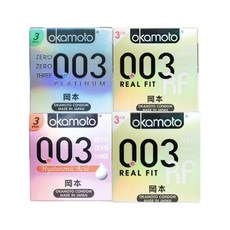 岡本Okamoto 003 極薄保險套 組合 鉑金 玻尿酸 真實, 1個, 12個裝