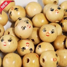 원목구슬 만들기 수줍은얼굴 우드비즈 DIY 악세서리 핸드메이드재료 공예교재, 500gx1봉