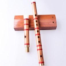 中國笛 兩截式 組裝式 竹笛 國樂器, 1個, 紅色/F調