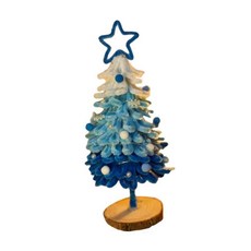 크리스마스 트리 수제 키트 디자인 아트워크 파티 상점 창문 테이블 홈 침실 책상용 선물, 6. Blue