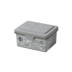 純白掀蓋式十字口收納盒 抽取式面紙濕紙巾收納盒 十字開口設計 日本製, 1個, 灰色S 4905596275152