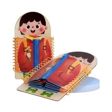 蒙特梭利2-3歲幼兒童拉拉鍊系紐帶扣繫鞋帶 學前教育忙碌板, 1個, 女孩生活忙碌板
