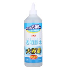 SKB 透明膠水, 1個, SKB GL-60膠水補充瓶(500克), 500g
