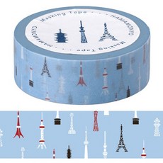 莫莫日貨日本製 濱文樣 和紙膠帶 - 鐵塔, 1個