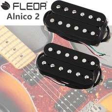 알니코 험버커 픽업 일렉트릭 기타 더블 코일 넥 브리지 세트블랙, 1개
