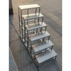 特厚臺階梯梯子家用小樓梯登臺踏步三四多層步梯戶外落地, 工業鋼梯六層40長120深120高, 1個