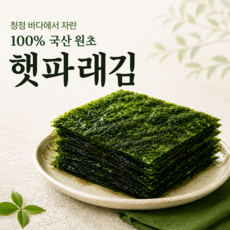 오늘자연마켓 국산 프리미엄 햇파래김 100매, 1개, 200g