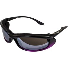 글로벌 비전 섀도우 패딩드 랩어라운드 오토바이 선글라스 여성용 깨지지 않는 투톤 블랙 & 핑크 프레임 플래시 미러 렌즈 소형에서 중형 얼굴에 적합, 1개