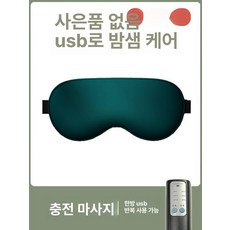 두우둥 무선온열안대 온열안대 눈찜질안대 수면 피로, 충전식마사지 3단 마사지 온열 다크그린 없음, 1개, 1개입