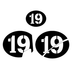 주년 기념 오토바이 번호 피아지오 베스파용 데칼, 14. 19 3pcs, A. Color Orange