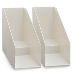 [ 2set ] 루루이즈 2단 계단식 책꽂이, 화이트