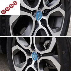 [주주파츠몰] 르노삼성 QM6 XM3 SM6 휠캡 튜닝 크롬 데칼 포인트 스티커 호환 용품, 블루크롬, 1개