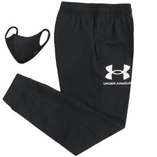 UNDER ARMOUR 男款運動慢跑長褲+時尚口罩