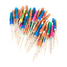 AN 우산 장식꽂이 이쑤시개 데코 과일 칵테일 안주 약40개입, 1세트, 1개