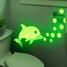 빌픽 아기방 꾸미기 천장 벽지 인테리어 포인트 야광 스티커, 점핑돌핀