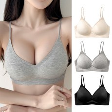 슬로우달링 옆볼륨 살려주는 물방울 소프트 골지 노와이어 브라 심리스 여성 속옷