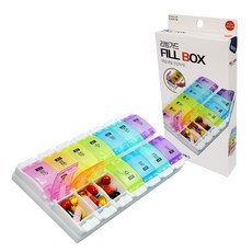 헬로제인 휴대용 약통 (무지개S 일주일 두줄), 1