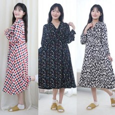 피치기모 V넥 원피스 홈웨어원피스 임산부 수유잠옷 159673