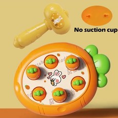 Whac-A-Mole 몬테소리 아기 장난감 유아 교육용 생일 선물 동물 테마 노크 게임 부모 자녀 보드 만화, [01] Carrots 1 Hammer, [01] Carrots 1 Hammer, 1개