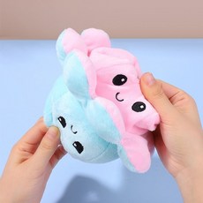 반전 표정 기분 변신 양면 문어 봉제 인형 M10812, 13cm, 1개, 6_핑크블루
