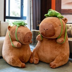 [5시건 당일출고] FOOI 귀여운 카피바라 거북이가방 인형 5종, 23cm