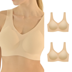 라뷔안 여성 노와이어 심리스 시믈라 브라 2p