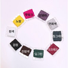매듭실 나일론실 묵주실 두께 0.5mm 1롤 (약10야드), 1개, 핫핑크