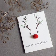 [오브제스타] 사슴 루돌프 크리스마스 미니카드 (10장)