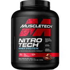 Muscletech Health Nitro Tech乳清蛋白粉 牛奶巧克力口味, 1.8kg, 1罐