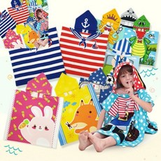 삼땨 극세사 유아 아동 비치가운 휴대형드라이바스 소재 어린이타올가운