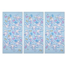 송일상사 산리오 시나모롤 나염 세면타올, 3개, 블루