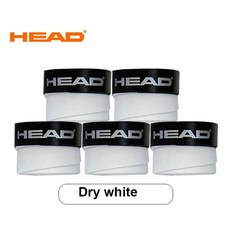 테니스 라켓 오버그립 5개입 논슬립 땀흡수 패들 그립테이프 블루 배드민턴 스쿼시 탁구 라켓스포츠 그립감 미끄럼방지 내구성 교체용 액세서리 스포츠용품 초보자 중급자 프로 연습용 경기, China Mainland, Dry White