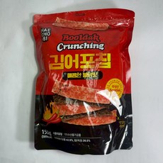 HAE CHO BI BoolDak Crunching 辣炒年糕風味海苔魚片, 150g, 1個