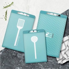 주방용 인덱스 도마 받침대 포함 플라스틱 위생 미니 큰도마 세트, 1개, 퍼니쿡도마 소