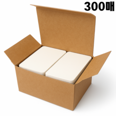 저스픽 두꺼운 메모지 무지 명함지 메모 카드 단어장 300매, 1개, 화이트