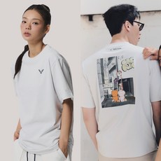 빅터 남성 여성 티셔츠 반팔 VT25CTO206U