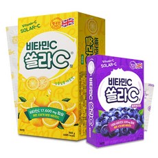쏠라C 레몬맛 80정 + 블루베리맛 30정 츄어블 비타민C 캔디 고려은단, 1세트, 110정