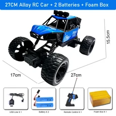 1:10 4WD RC카 라디오 리모컨 자동차 버기 오프로드 제어 트럭 소년 장난감 2.4G, 07 27 cm