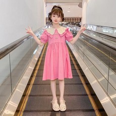 女童連衣裙 夏裝 公主裙 娃娃領裙子