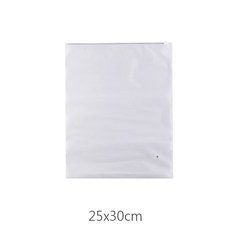 PE磨砂加厚拉鍊包裝袋 衣服 收納袋 衣櫥 衣櫃, 1個, 超厚磨砂白28絲 25*30cm
