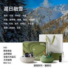 綠野仙蹤擴香石香薰組 無火精油香氛禮盒 生日伴手禮首選, 遲日融雪
