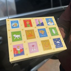 小王子曲奇餅乾集郵票限定什錦禮盒 玫瑰黃油糕點 教師節贈禮物零食, 1個, 小王子郵集禮盒【1盒】無禮袋無賀卡